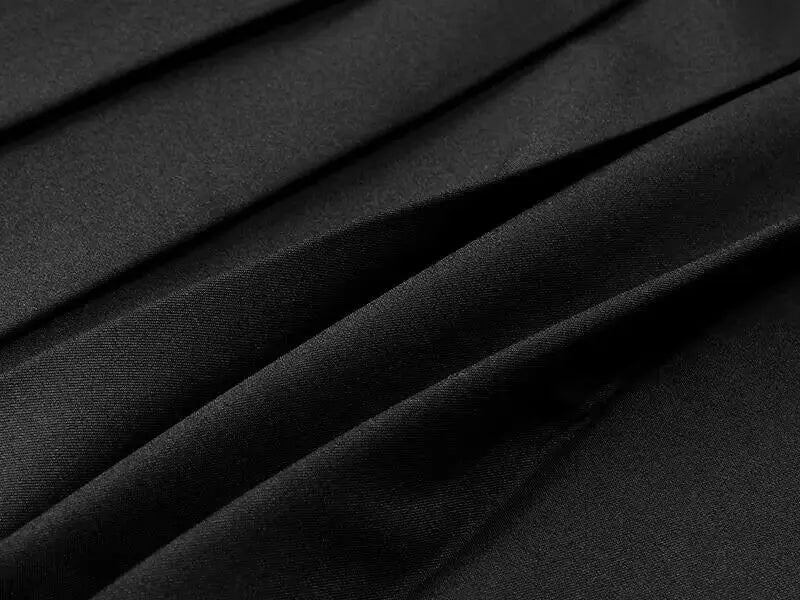 Gray Solid Folds Office Lady Casual High Waist A-line Loose Women's Skirt Mid-Calf Long Skirts For Women Clothing Fashion 2024