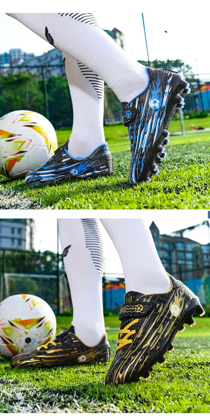 Kids Youth Soccer Shoes Boys Girls Football Cleats TF FG Training Sneakers Non-Slip Grass Artificial Grass Sport Boots