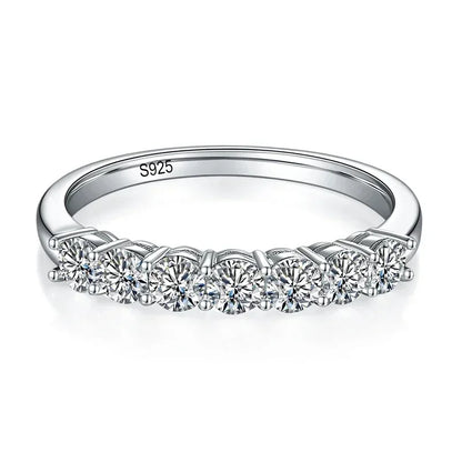 3mm Moissanite Ring for Women S925 Sterling Silver Rings with White Gold Plated Diamond Wedding Bridal Band Fine Jewelry