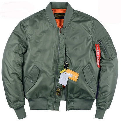 Bomber Jacket Men's Thickened Cotton Pad Coat  Autumn and Winter Baseball Uniform  Coat for Men
