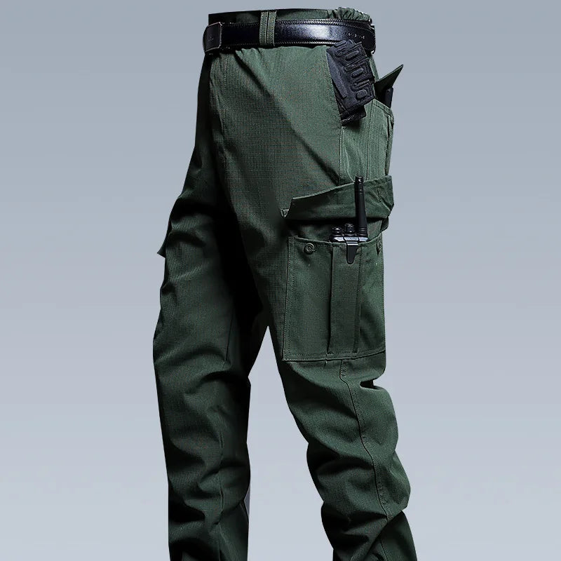 New Work Cargo Pant Men Wear-Resistant Stretch Tactical Trousers Casual Breathable Multi-Pocket Outdoor Waterproof Training Pant