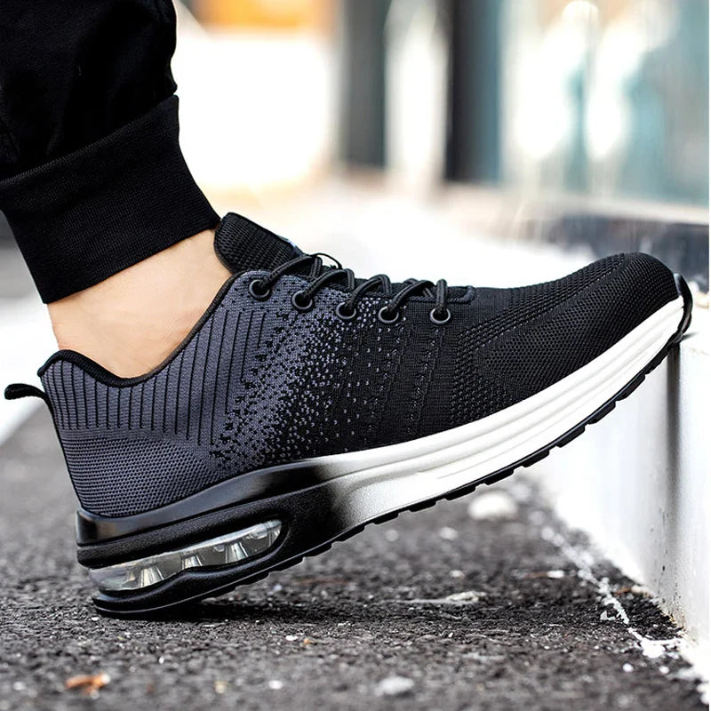 Air Cushion Safety Shoes Men Steel Toe Security Protection Shoes Puncture-Proof Sport Work Shoes Boots Construction Shoes