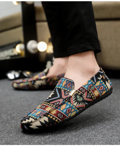 Summer Outdoor Men's Casual Shoes Breathable Man Loafers Lazy Shoes Comfortable Walking Sneakers Non-slip Flats Driving Shoes
