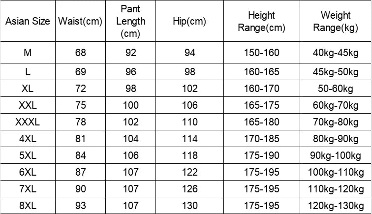 Plus Size 8xl 7xl 6xl Men Sports Pants Quick-Drying Men Trousers Joggers Sportswear Solid Sweatpants Male Elastic Ice Silk Pant