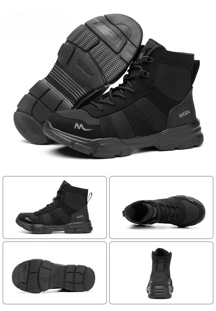 48 Plus Size Platform Non Slip Work Safety Boots Men Steel Toe Cap Anti-smash Sneakers Shoes Anti Puncture Security Boots