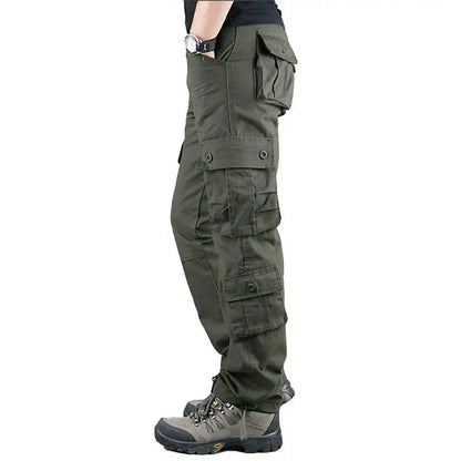 Men Pants Tactical Camouflage Overalls High Quality Cotton Multi-Pocket Trousers Sports Training Work Pants Joggers Men Clothing