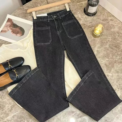 High Waist Trousers Loose Washed Jeans