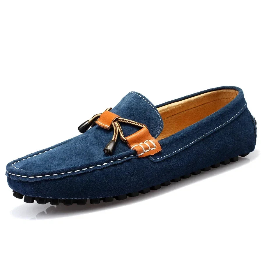 Men Suede Leather Loafers Casual Business Shoes Non-Slip Driving Flats