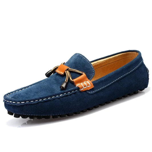 Men Suede Leather Loafers Casual Business Shoes Non-Slip Driving Flats