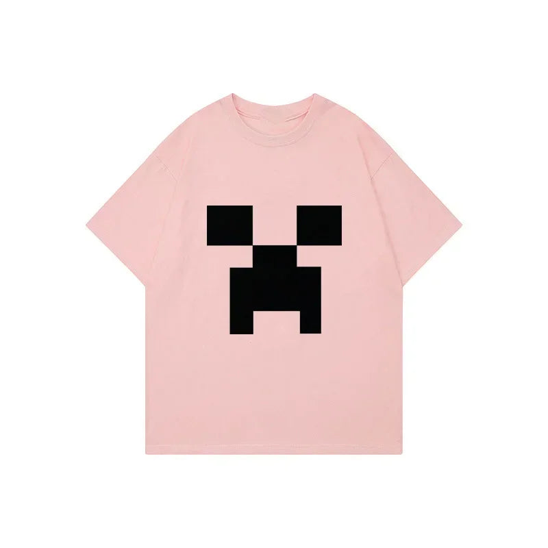 3D printed retro pattern men's and women's casual round neck fashionable loose comfortable short sleeved T-shirt