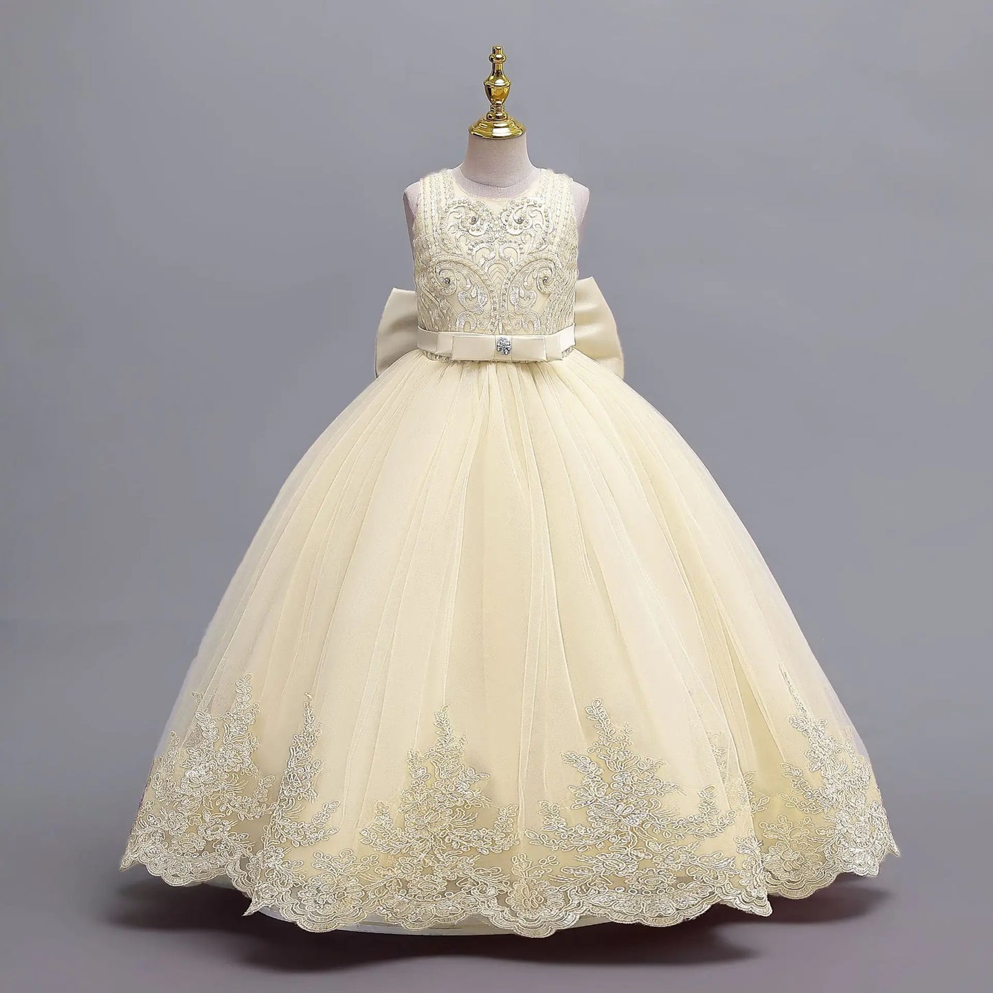 4-12 years old gorgeous girl dress sheer elegant girl birthday party princess dress long carnival evening dress summer clothing