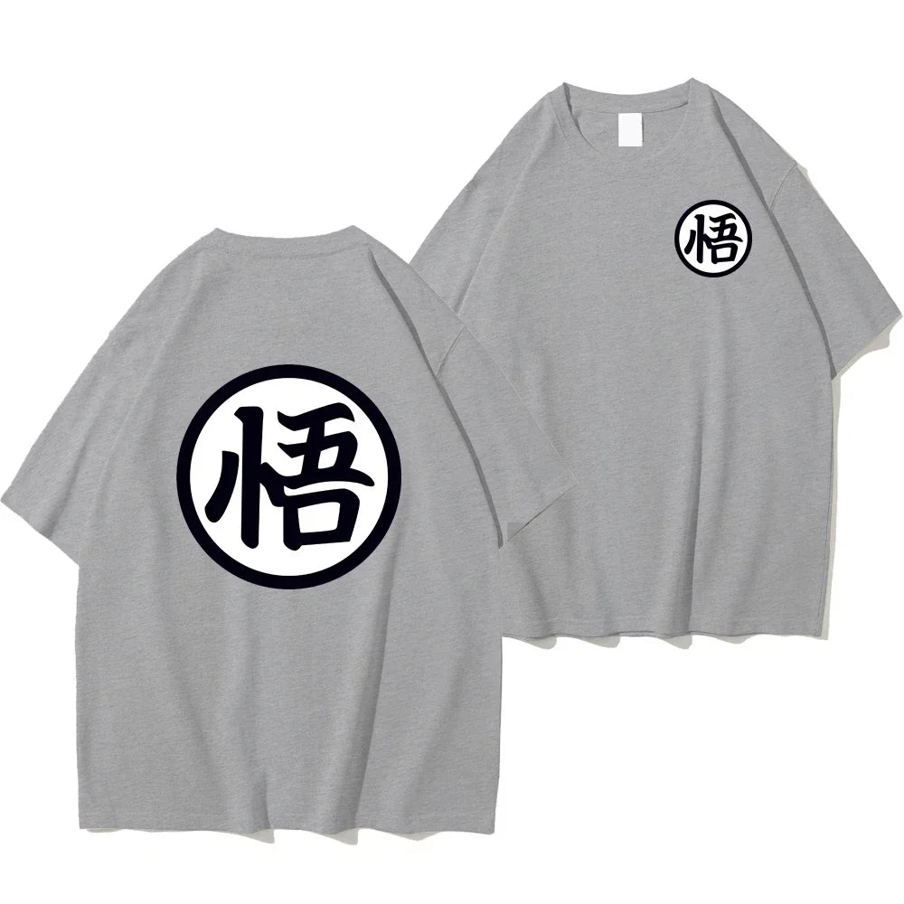 Summer Fashion Anime Son Goku Cosplay T-shirt Cotton Short Sleeve Tops Tee Loose Oversized Casual T Shirts Men Harajuku Clothing