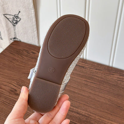 Summer Girl's Sandals Hollow Out Hook-loop Casual Chic Kid's Flat Shoe Solid Colors Anti-slip Daily Versatile Children Shoes