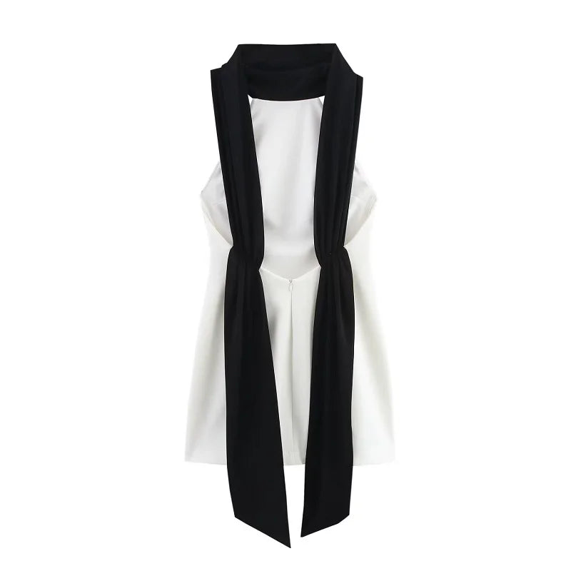 White Backless Short Dress Woman Halter Elegant Party Dresses for Women off Shoulder Mini Dress Women New in Dresses Woman