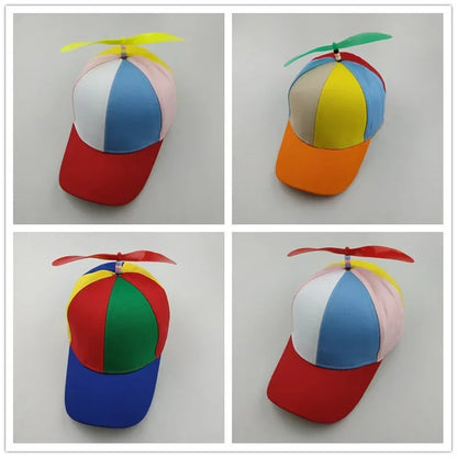 Hat Helicopter Propeller Adventure Dad Hat Rainbow Bamboo Dragonfly Baseball Cap For Adult Kids Boys Girls