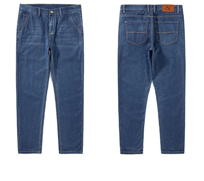 2026 New in Lyocell Fabric Summer Ultra-thin Men's Jeans Soft Drape Loose Straight Casual Denim Pants Street Wide Leg Trousers