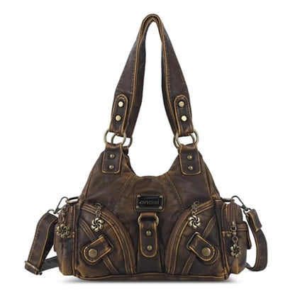 Women Handbags Soft Tote Bag Small Top-handle Fashion Satchel Multi-Pockets Leopard Shoulder Bag Hobos Phone Pack