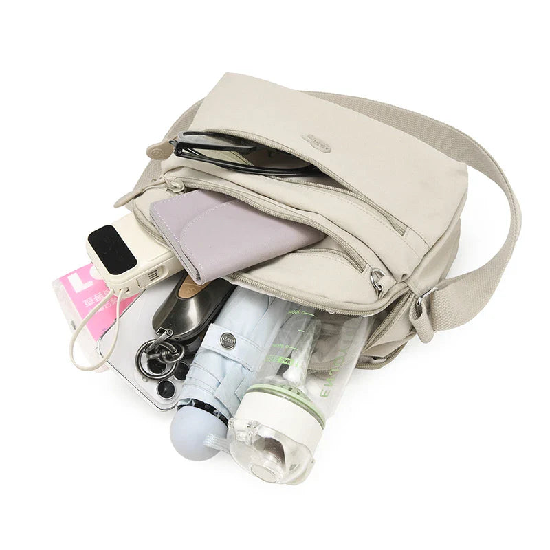Temu's Best-selling Women's Casual Shoulder Bag, Large-capacity Casual Multi-layer Crossbody Bag, Nylon Commuter Women's Handbag