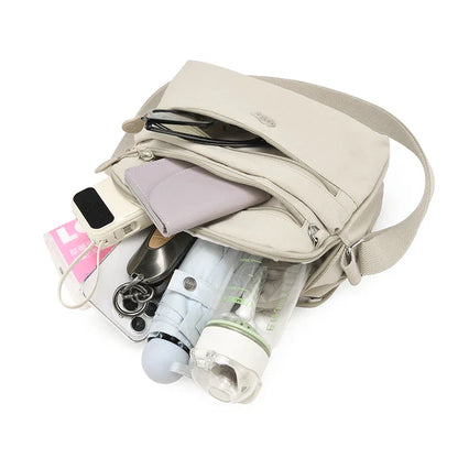Temu's Best-selling Women's Casual Shoulder Bag, Large-capacity Casual Multi-layer Crossbody Bag, Nylon Commuter Women's Handbag