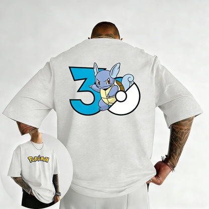 Printed T-shirt Summer Men's and Women's Loose Casual Hip Hop Trendy Short Sleeve Top