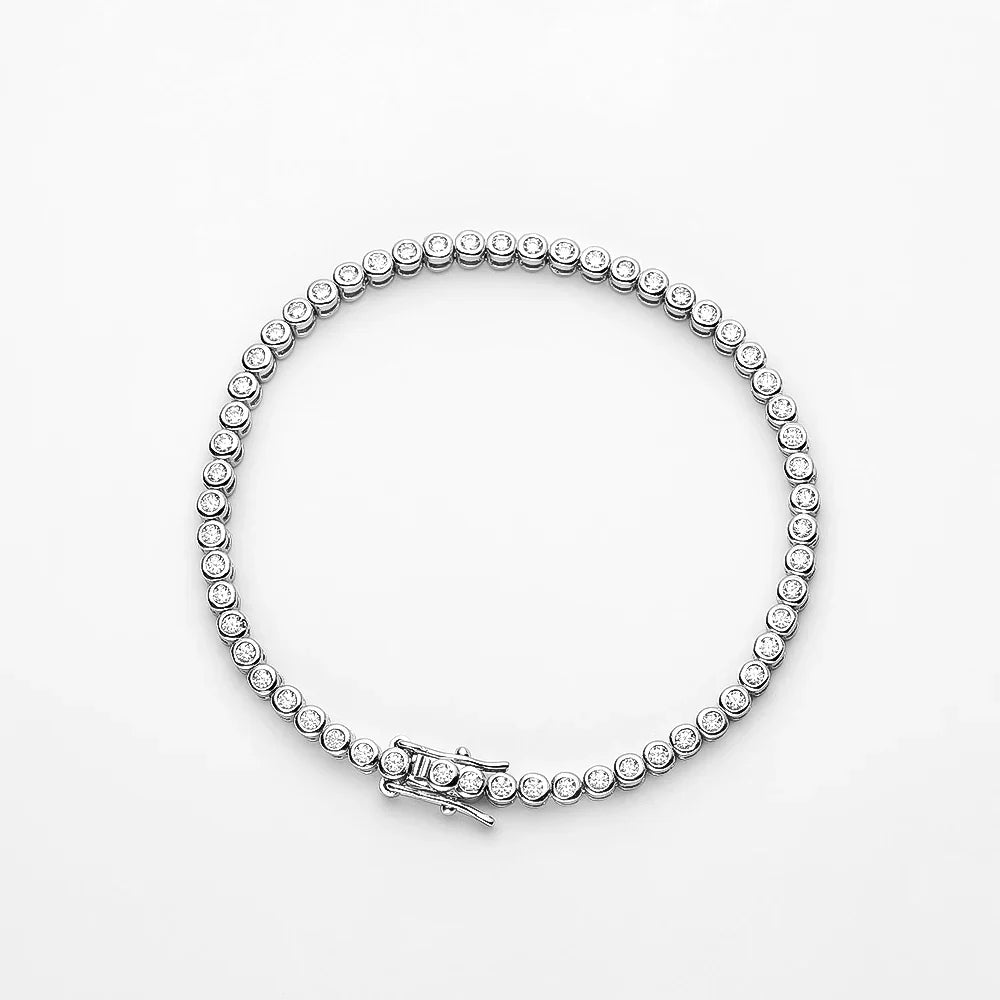 2mm Moissanite Bubble Tennis Bracelet For Women S925 Silver Sparkling Wedding Bracelet Can Pass Diamond Test Fine Jewelry