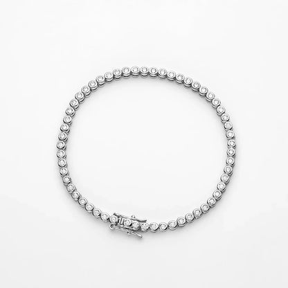 2mm Moissanite Bubble Tennis Bracelet For Women S925 Silver Sparkling Wedding Bracelet Can Pass Diamond Test Fine Jewelry