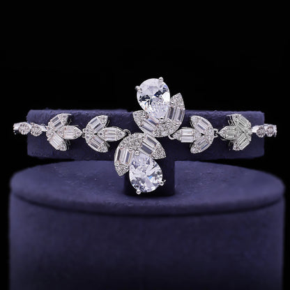 4 Pcs Super Luxury Cubic Zirconia Bridal Wedding Party Costume Nigerian Dubai Jewelry Set for Brides Accessories