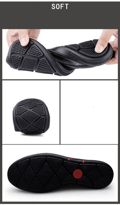 Leather Men Casual Shoes Breathable Soft Sole Office Loafers Shoes Men Designer Shoes