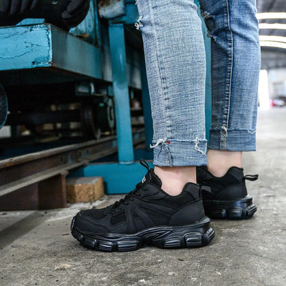 Protective Shoes For Women Women Work Sneakers Fashion Safety Shoes Anti-smash Anti-puncture Indestructible Shoes Work Boot