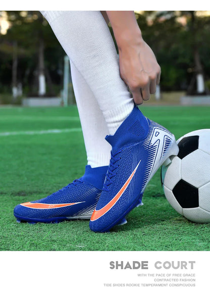 Men Football Boots Professional Soccer Cleats Non Slip Resistant Training Shoes Outdoor Match Sneakers Adult Teenagers Athlete