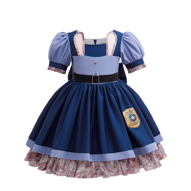 Zootopia Judy Bunny Costume Cosplay for Girls Dress Carnival Party Clothes Disguise Cartoon Zoo Roleplay Fantasia Outfits