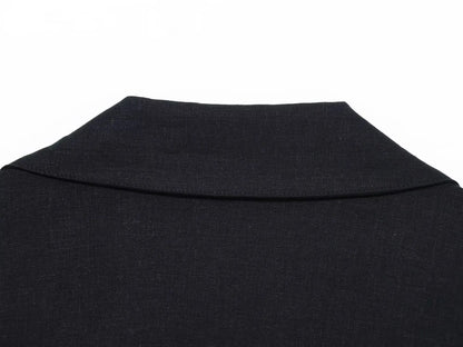 New  Women's elegant holiday style refreshing and comfortable short-sleeved V-neck MIDI dress
