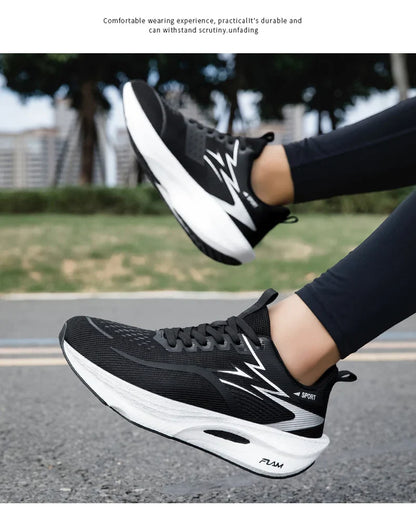 Men Sports Running Shoes Marathon Air Cushion Breathable Lightweight Comfortable Women Outdoor Athletic Sneakers Jogging Tenis