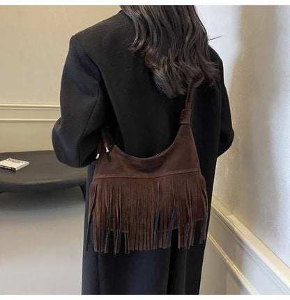 Fringed Interior Compartment Tote Bags Sewing Thread Large Capacity 2024 Hot Sale Bags for Women Zipper Pu Women's Handbags