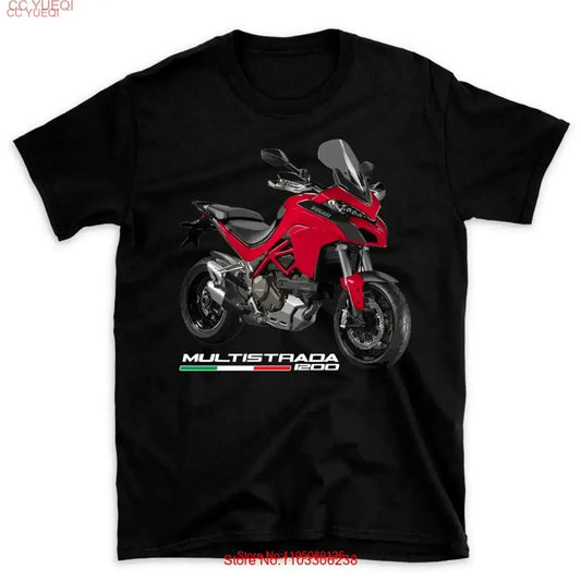 Multistrada 1200 Motorcycle T Shirt Size M to 5XL in UK vintage Washed Comfortable Stylish designer clothes Versatile Slightly