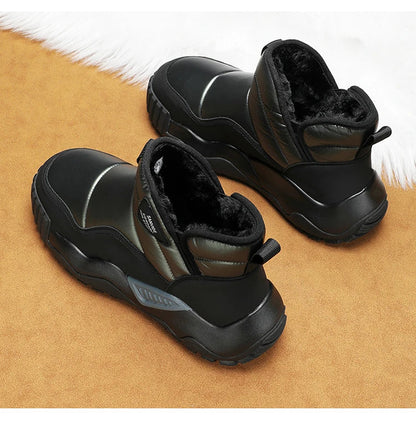 Winter shoes men's high top plush warm cotton shoes, high-quality and fashionable cold resistant outdoor cotton boots snow boots