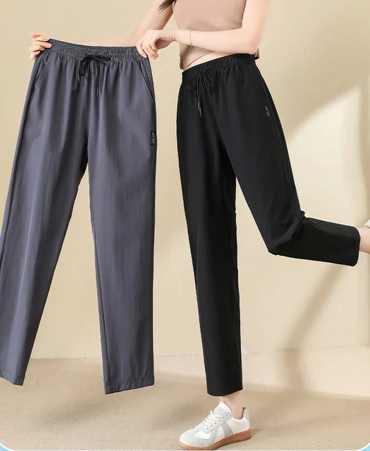 Loose broad legs lazy casual casual straight-leg pants
