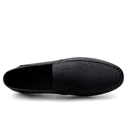 Fashion Men Casual Leather Shoes Luxury Italian Soft Men Loafers Handmade Moccasins Men Breathable Slip on Boat Shoes Plus Size