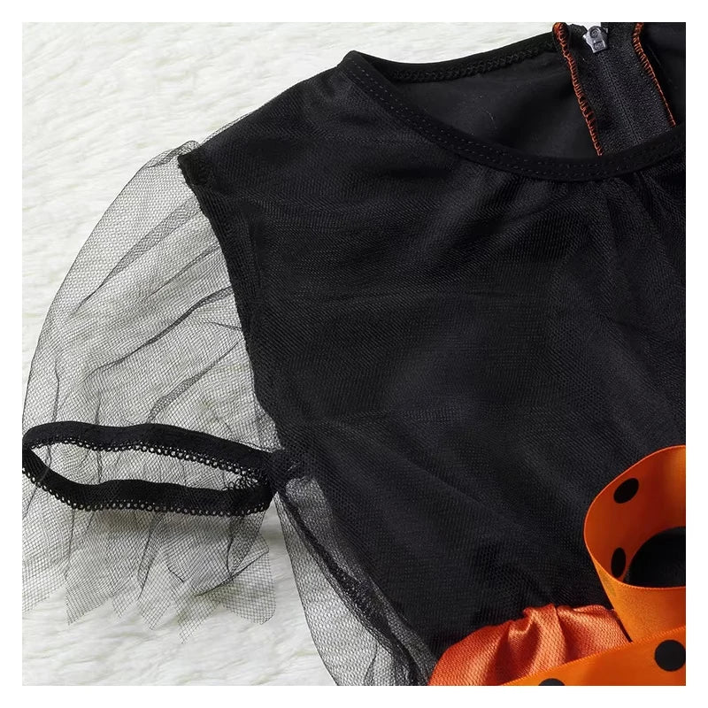 Baby Girls Halloween Witch Costume Children Cosplay Vampire Dresses Carnival Party Clothes Dress Up Clothes for Children