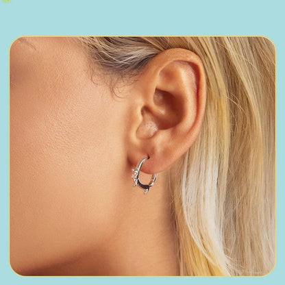 Snake Dog Cat Ear Buckles Women 925 Sterling Silver Dachshund Hoop Earrings Girl Party Birthday Gift Minimalism Jewelry