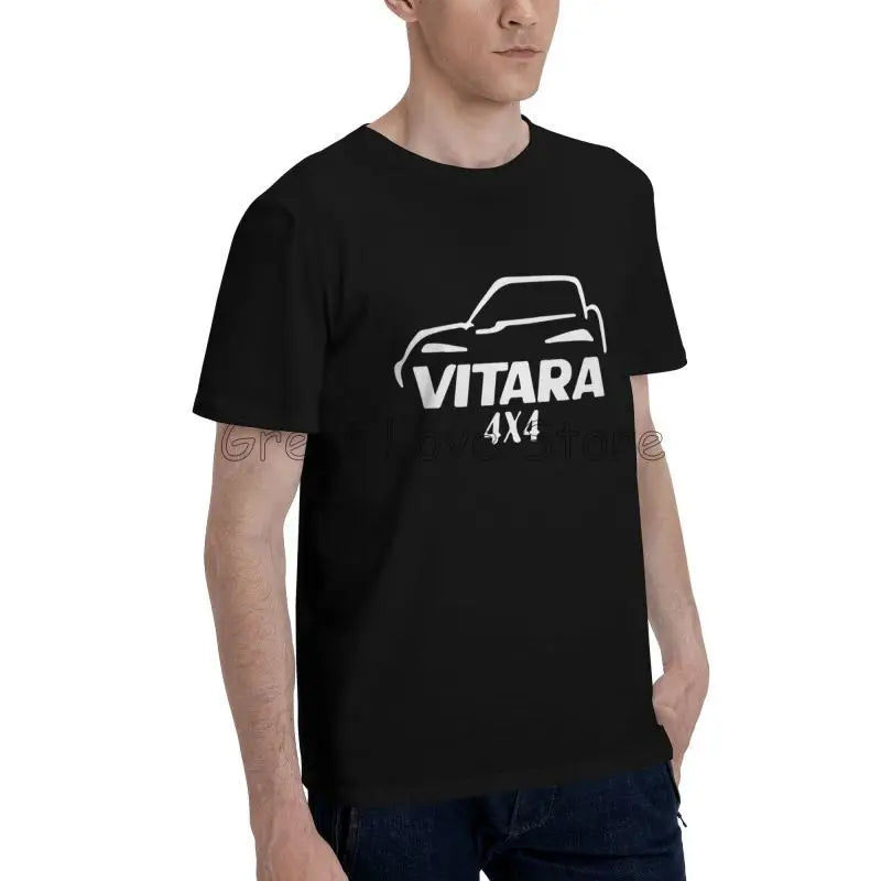 Custom Vitara Off Road Print T-Shirt Men Cotton Short Sleeve Graphic T Shirts Summer Casual Oversized Tees Tops Streetwear S-6XL