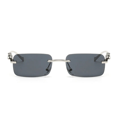 rimless sunglasses UV400 fashion square metal glasses for men women designer man's brand sun glasses shades for outdoor