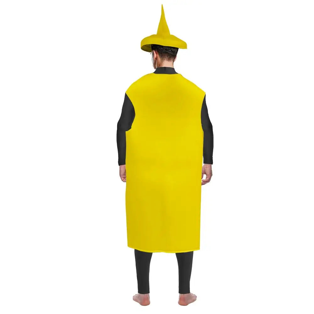 Red Tomato Delicious Ketchup Costume Adult Boy Girl Funny Disguise Suit Yellow Mustard Halloween Cosplay Party Clothes