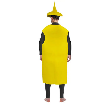 Red Tomato Delicious Ketchup Costume Adult Boy Girl Funny Disguise Suit Yellow Mustard Halloween Cosplay Party Clothes