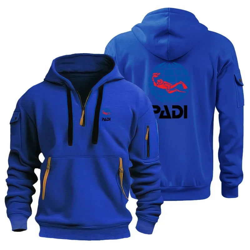 Padi's new men's casual sportswear, men's hooded sportswear, outdoor activity training clothes, printed fashionable home furnish