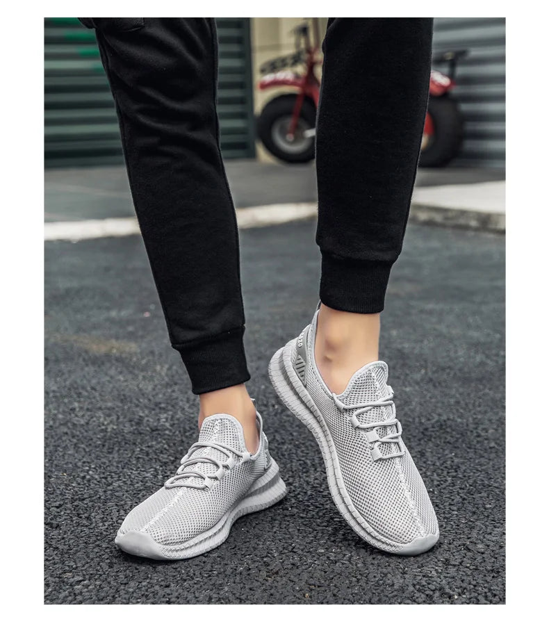 Summer Mesh Men Shoes Breathable Mens Sneakers Trendy Lightweight Walking Big Size Man Tenis Shoes
