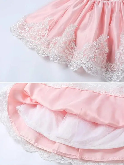 Girls White Baptism Dress Bridesmaid Dresses For Wedding Prom Gown Big Bow Girls Elegant Dresses Red Puffy Christmas Dress