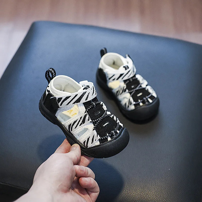 Summer Baby Sandals Boys Breathable Camouflage Sandals Girls Cool Hollow Shoes For Summer Kids Beach Sandals