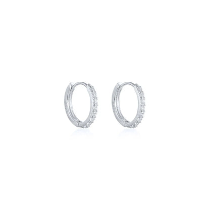 Ins Star Anise 925 Sterling Silver  Earring For Women Hoop Earrings Crystal Fine Jewelry Glossy 18K Gold Mom Gift Trend