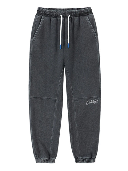 Calça Jeans Masculina Cargo Primavera Verão Levemente Elástica Algodão Denim Jogger Preta Azul Streetwear Folgada